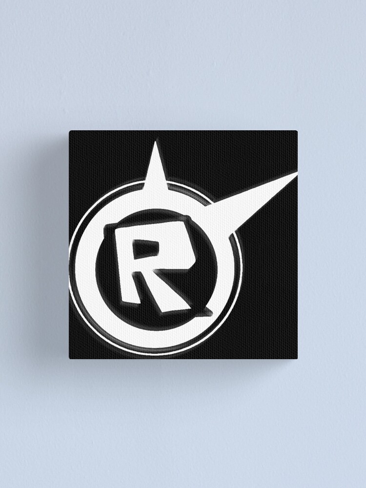 Roblox Logo Remastered Black Canvas Print By Lukaslabrat Redbubble - roblox logo texture