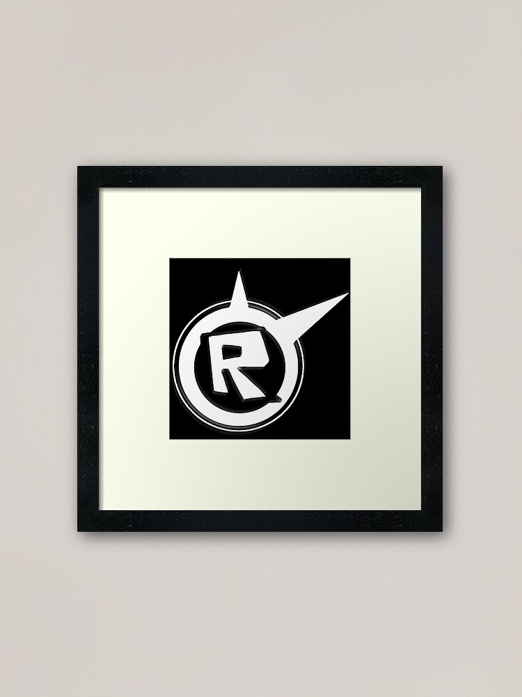 Roblox Logo Remastered Black Framed Art Print By Lukaslabrat Redbubble - black off white roblox