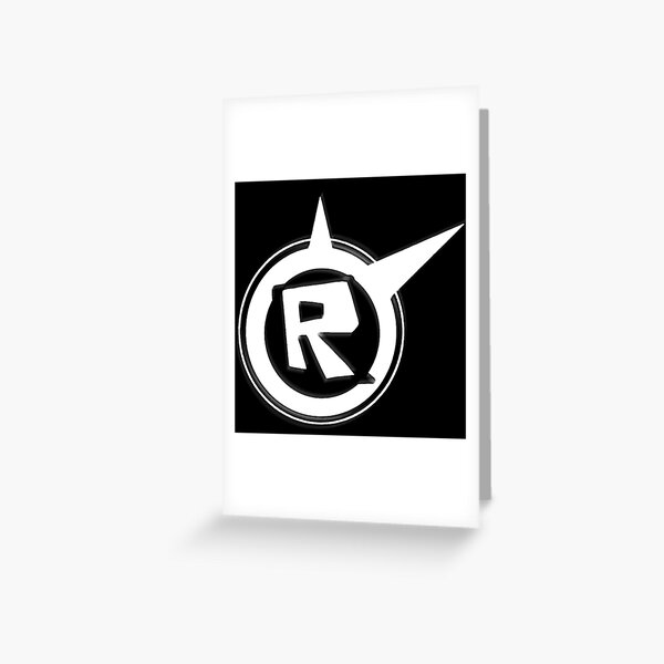 Roblox Logo Remastered Black Greeting Card By Lukaslabrat Redbubble - roblox logosu siyah
