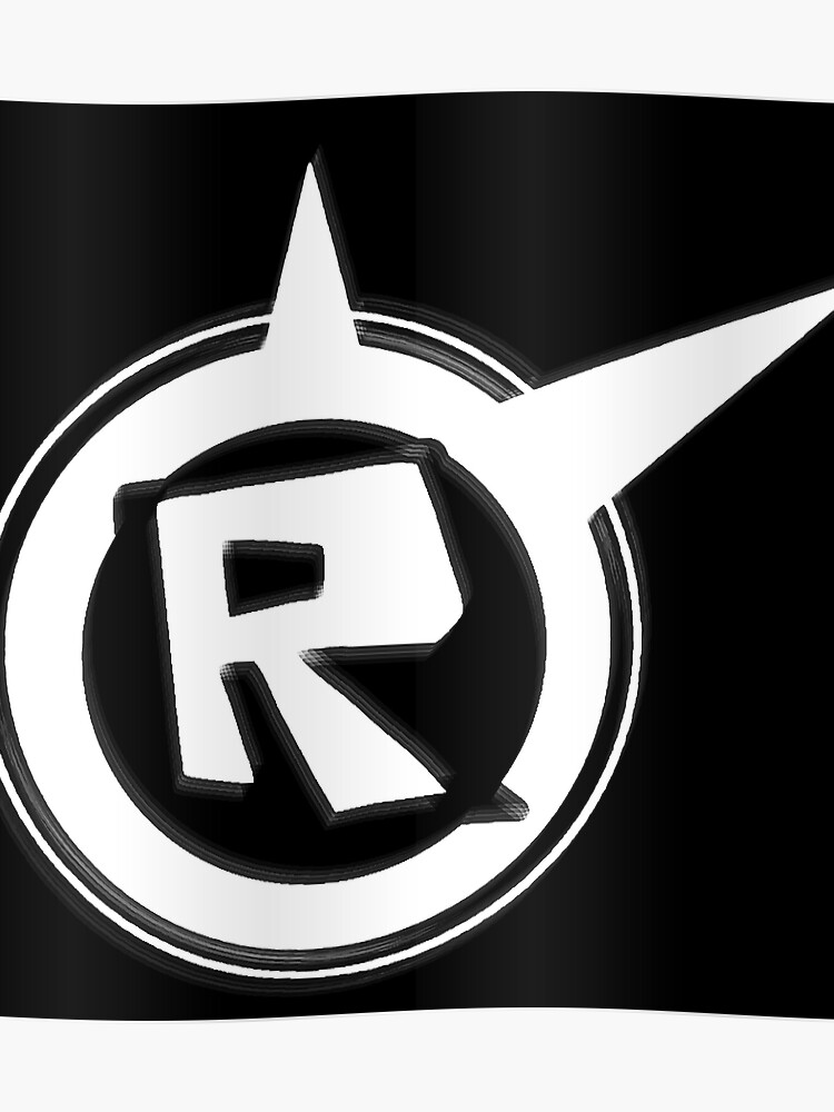 Roblox Logo Remastered Black Poster - 
