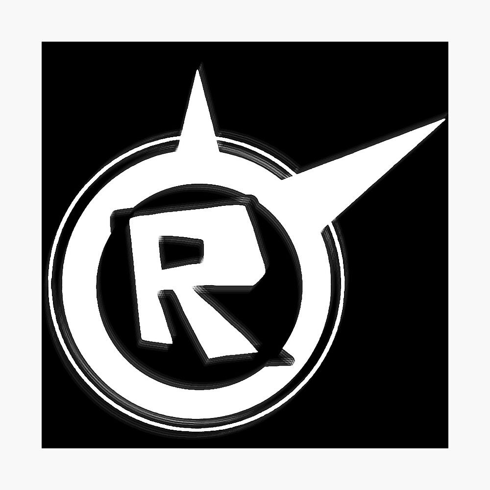 Roblox Logo Remastered Black Poster By Lukaslabrat Redbubble - white roblox logo black