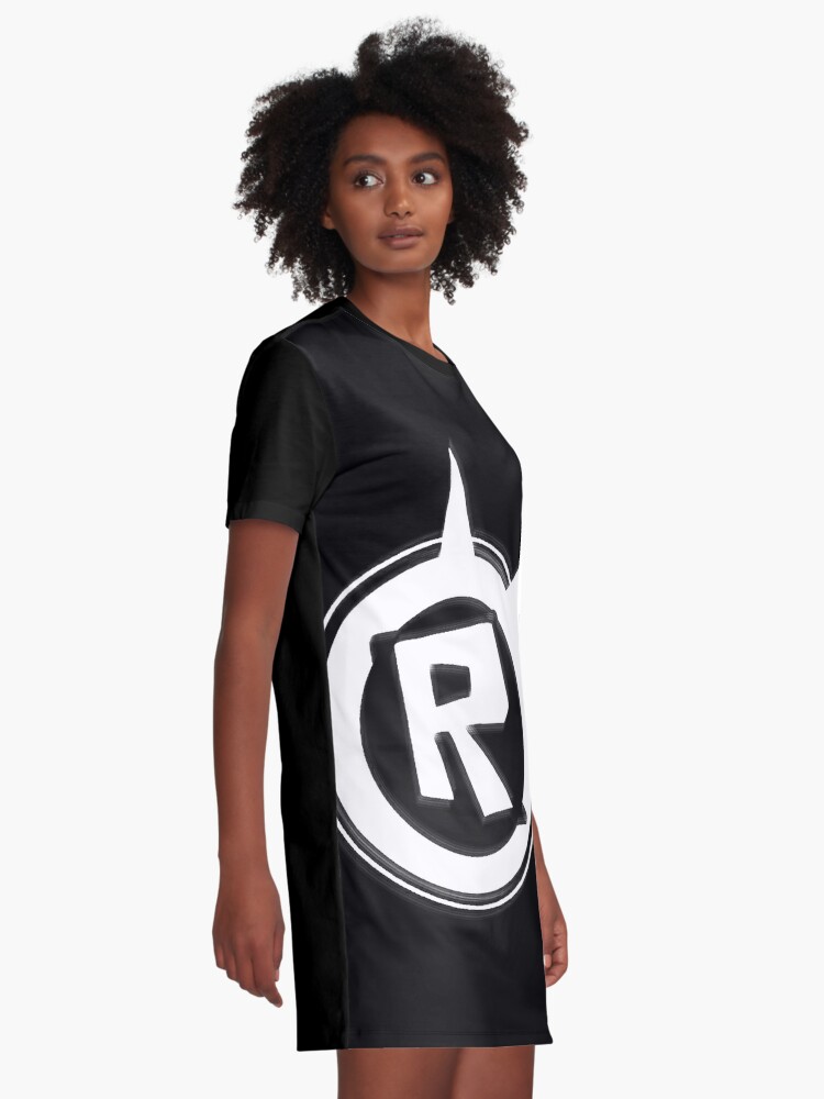 Roblox Logo Remastered Black Graphic T Shirt Dress By Lukaslabrat Redbubble - black roblox hair shirt