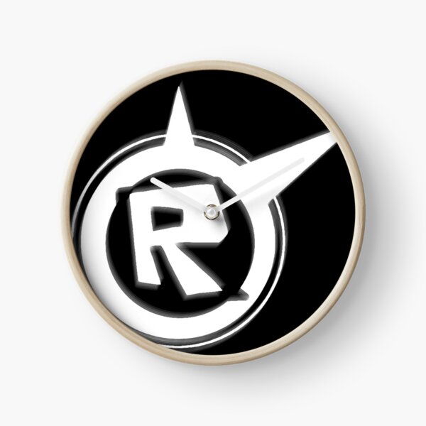 Roblox Logo Remastered Clock By Lukaslabrat Redbubble - all old roblox badges logos