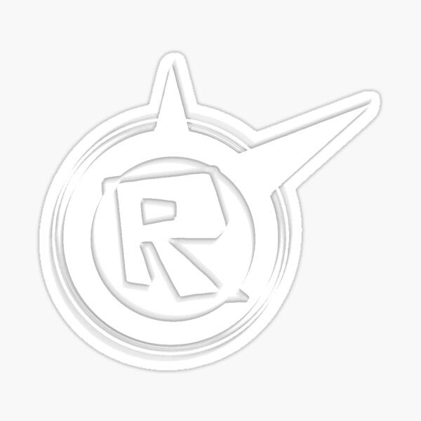 Roblox Logo Black Stickers Redbubble - white robux symbol