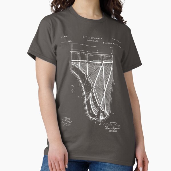 Item preview, Steinway Grand Piano Patent - Piano Player Art - Black Chalkboard designed and sold by patentpress.