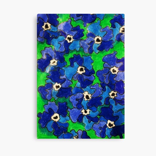 Blue Petunia’s. Canvas Print