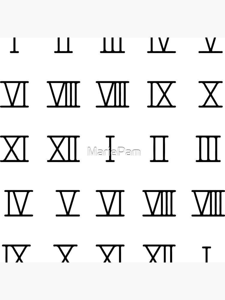 Roman Numerals 1 Art Board Print for Sale by Yorkie2105