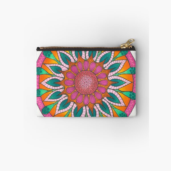 Item preview, Bright Orange and Pink Flower Mandala designed and sold by neetifox.