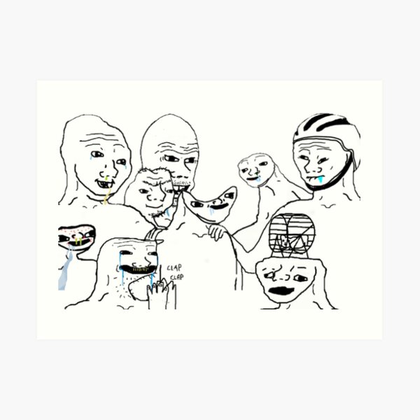 Wojak Art Print By Docgrasshopper Redbubble