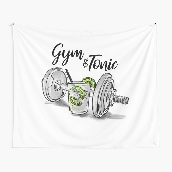 Gym Lover Gift Gym And Tonic Funny Pun Workout Tapestry by Jeff Creation -  Pixels Merch