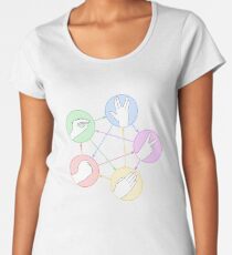 Schere Stein Papier Echse Spock Frauen Premium T-Shirts