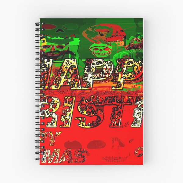 Item preview, skulls red and green happy christmas  designed and sold by designbywhacky.