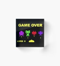 Game over retrogaming Acrylic Block