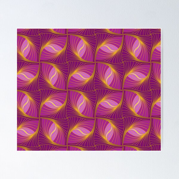 Item preview, Pink and Gold Dream -  Abstract Geometric Pattern by Amanda M Lucas designed and sold by Amanda Lucas.
