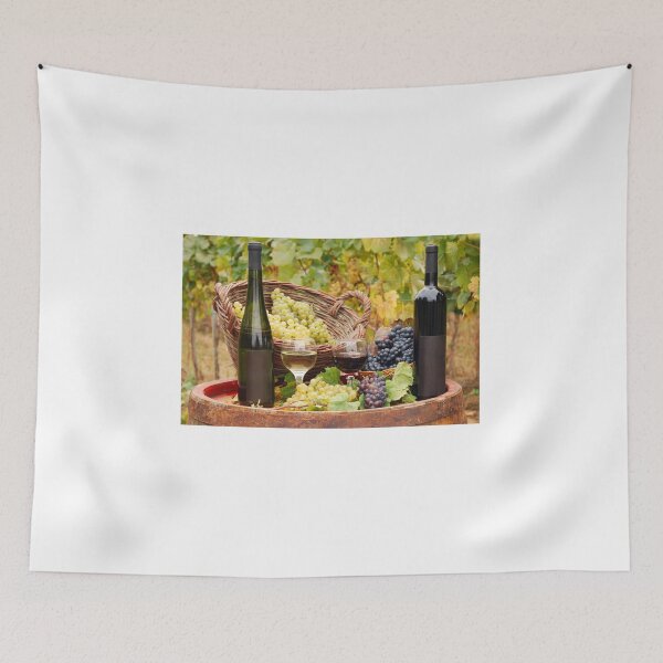 Item preview, red and white wine in vineyard autumn season designed and sold by goceris.