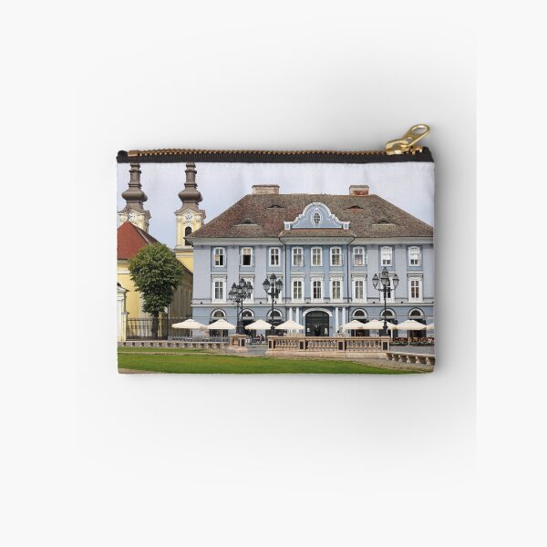 Item preview, old building and church Union square Timisoara Romania designed and sold by goceris.