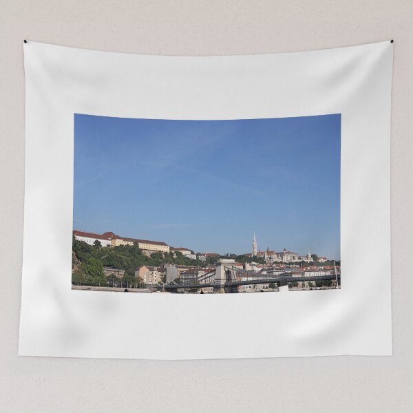 Item preview, Chain bridge and Fisherman towers Budapest cityscape designed and sold by goceris.