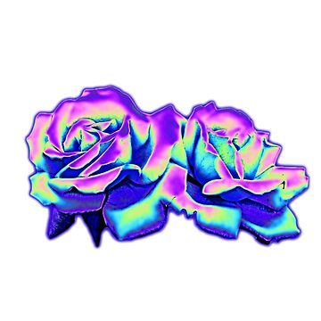 Artwork thumbnail, Dark Holographic Roses by dinaaaaaah