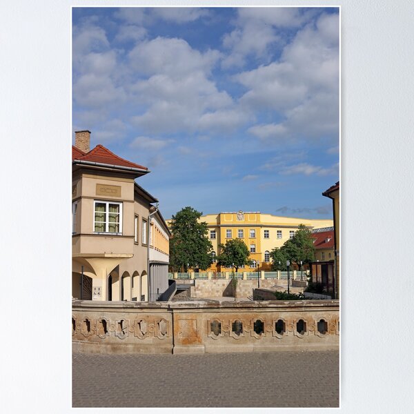 Item preview, street with old buildings Eger Hungary designed and sold by goceris.
