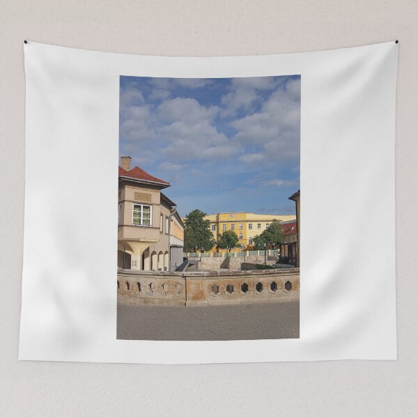 Item preview, street with old buildings Eger Hungary designed and sold by goceris.