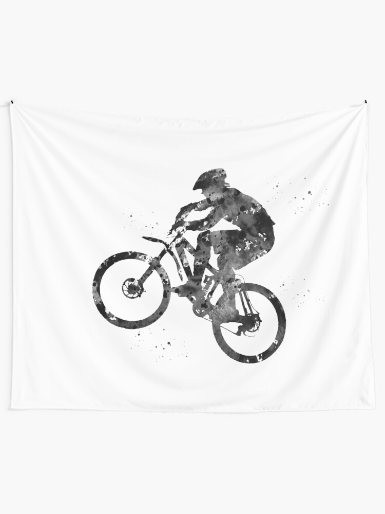 Bike Watercolor Print Dirt Bike Mountain Biker Poster BMX Biking Extreme Sport