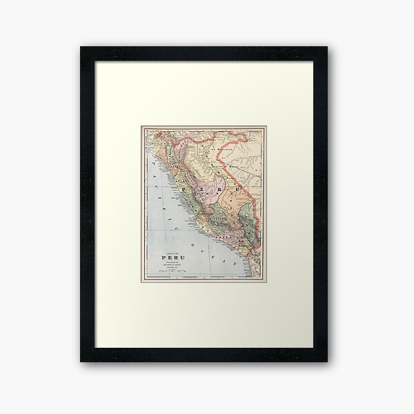 Item preview, Vintage Map of Peru (1901) designed and sold by BravuraMedia.