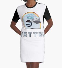 Sebastian Vettel 2018 Helmet Graphic T-Shirt Dress