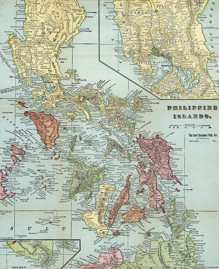 Vintage Map Of The Philippines (1898) Poster | ubicaciondepersonas.cdmx ...