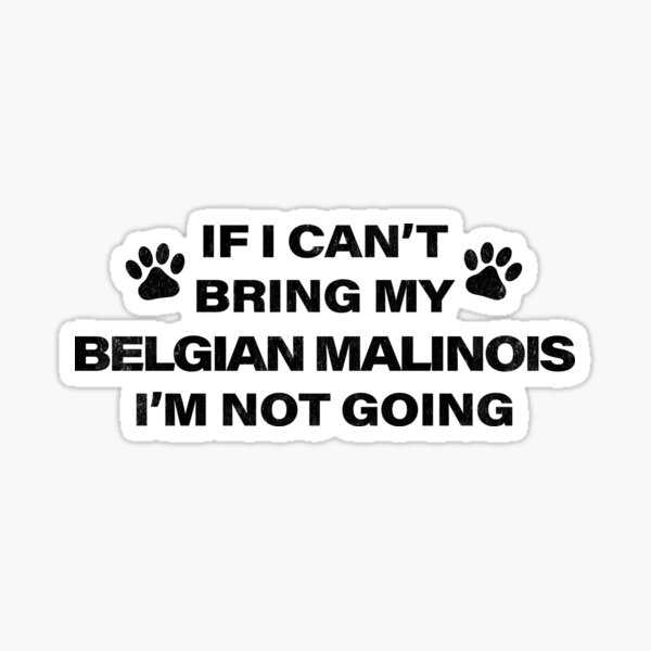 If I Can't Bring my BELGIAN MALINOIS, I'm Not Going Sticker