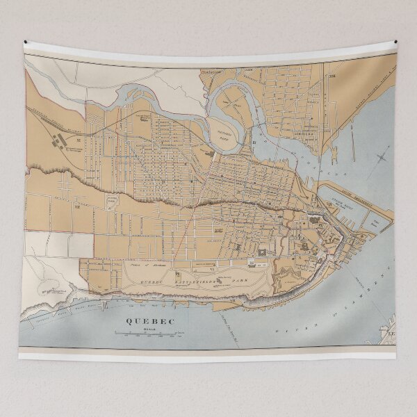Item preview, Vintage Map of Quebec City (1915) designed and sold by BravuraMedia.