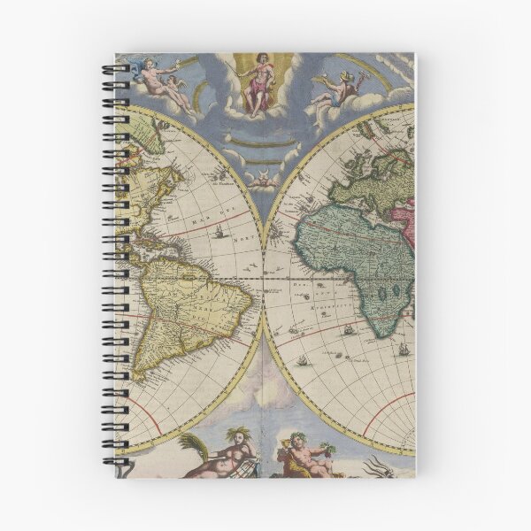 Item preview, Vintage Map of The World (1665) designed and sold by BravuraMedia.