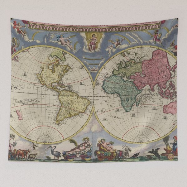 Item preview, Vintage Map of The World (1665) designed and sold by BravuraMedia.