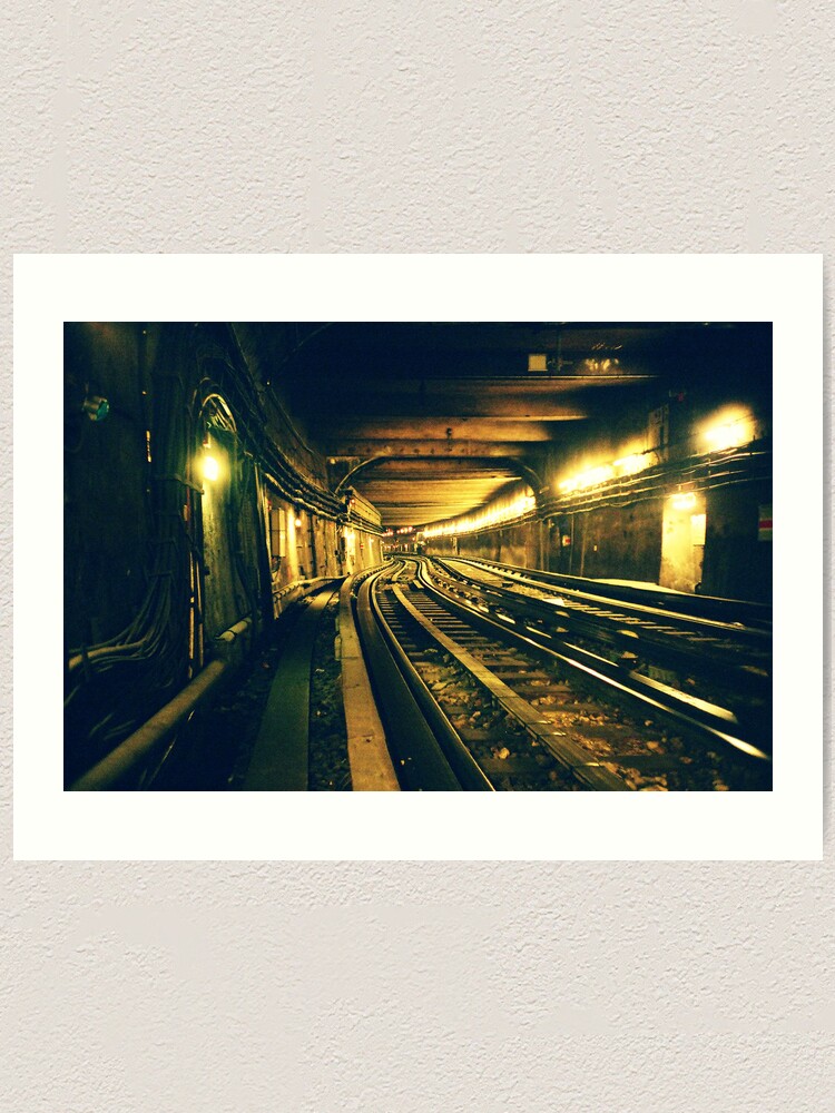 Alternate view of Abbesses Metro tunnel Art Print