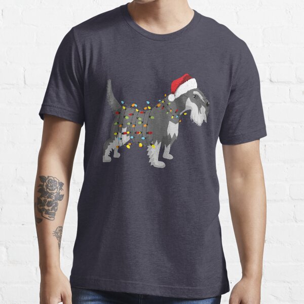 Schnauzer Holiday Christmas Light Essential T-Shirt
