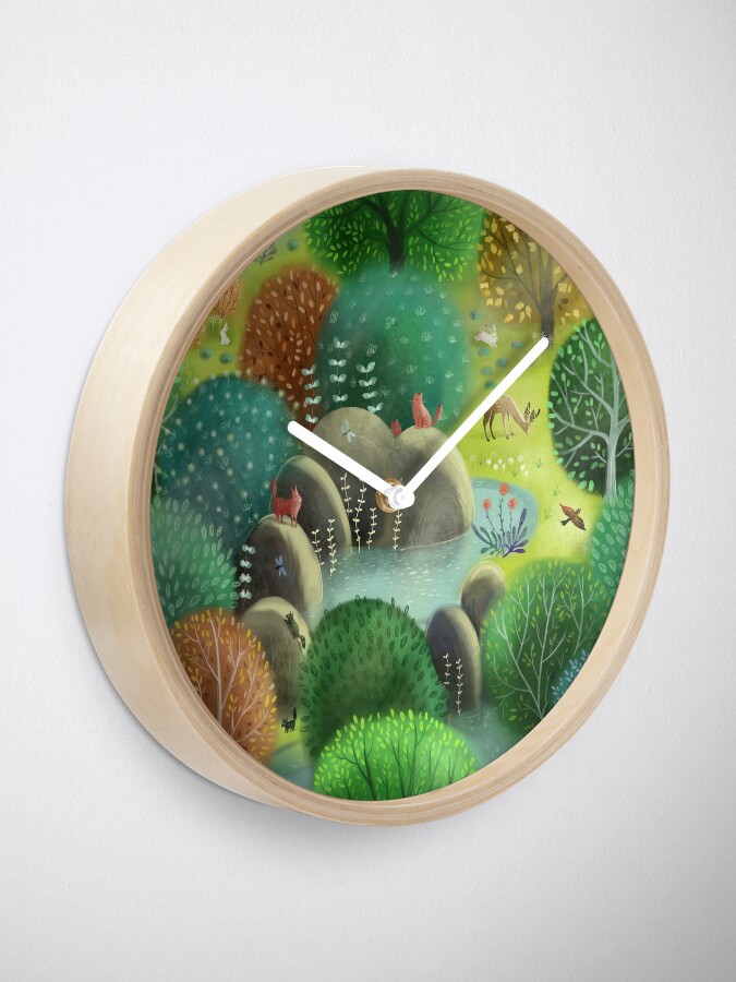 Alternate view of Emerald forest Clock