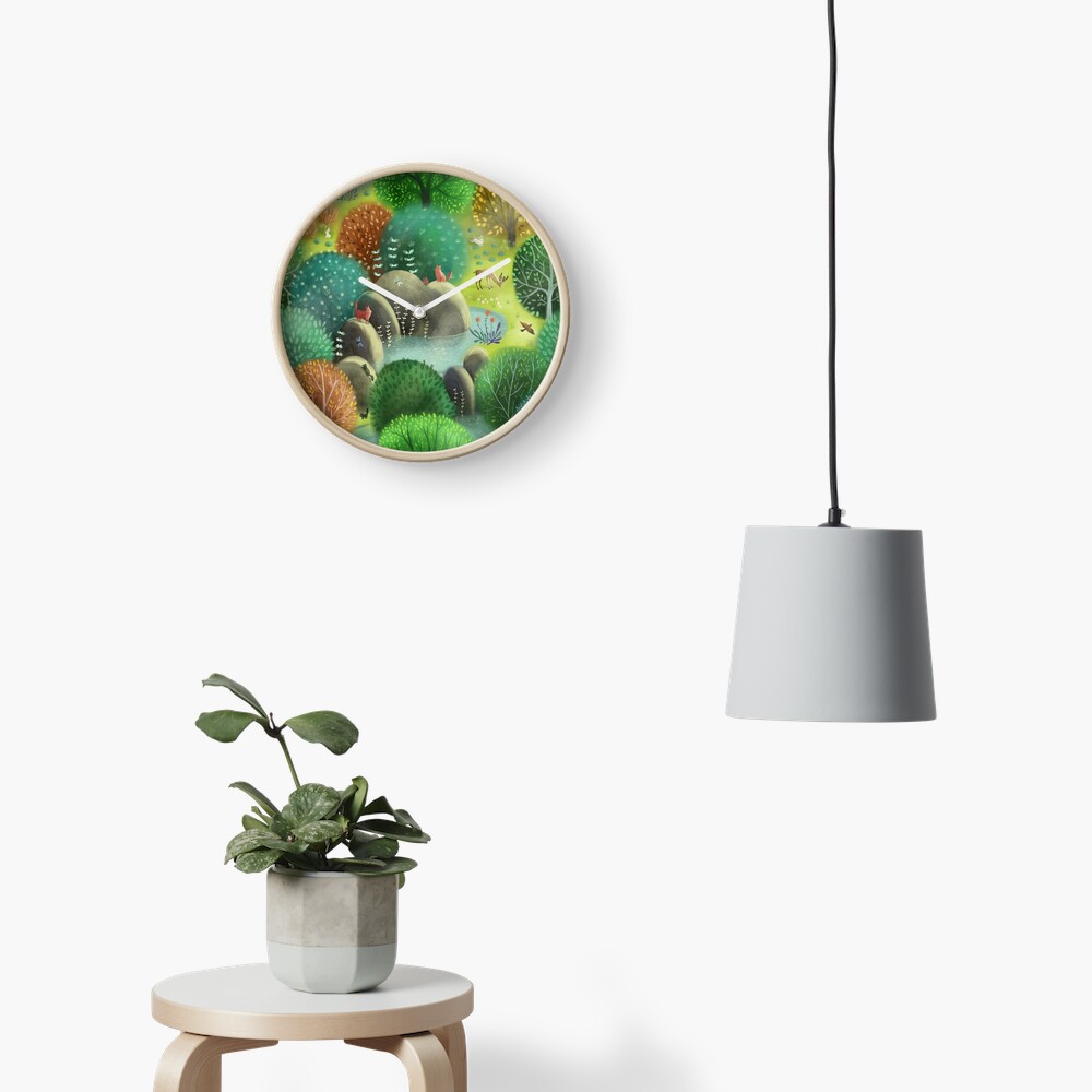 Emerald forest Clock