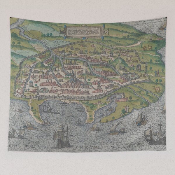 Item preview, Vintage Pictorial Map of Alexandria Egypt (1575) designed and sold by BravuraMedia.