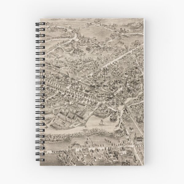 Item preview, Vintage Pictorial Map of Milford CT (1882) designed and sold by BravuraMedia.