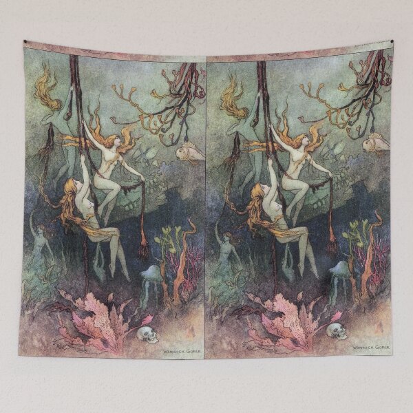Item preview, Sea Nymphs Ringing Bells - Warwick Goble designed and sold by forgottenbeauty.