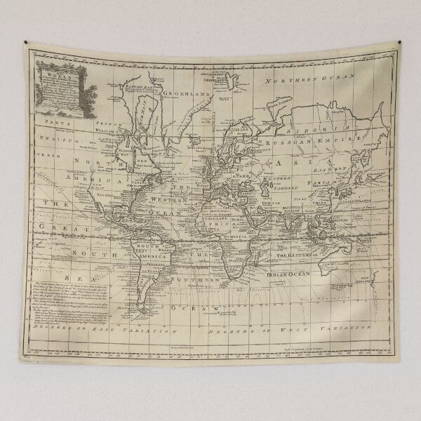 Item preview, Vintage Map of The World (1747) designed and sold by BravuraMedia.