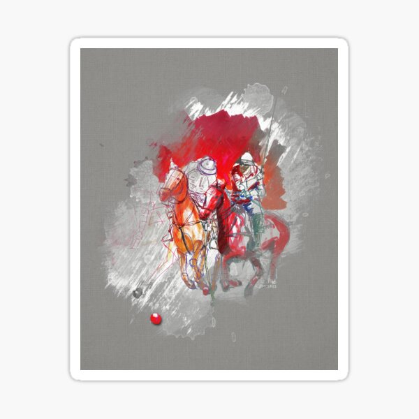 poloplayer gray abstract Sticker