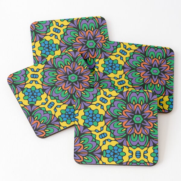 Item preview, Bright Bold Floral Rock Garden designed and sold by Mia Harper Design.