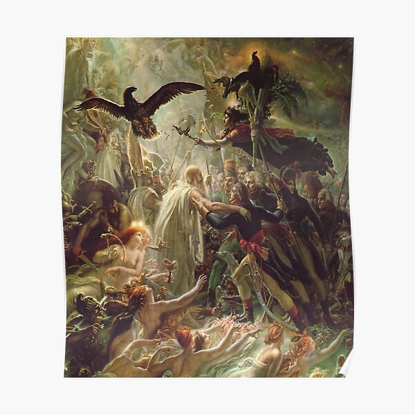 "Ossian receiving the Ghosts of the French Heroes-Anne-Louis Girodet