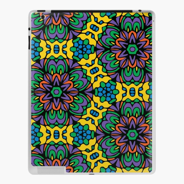 Bright Bold Retro Floral Garden iPad Skin