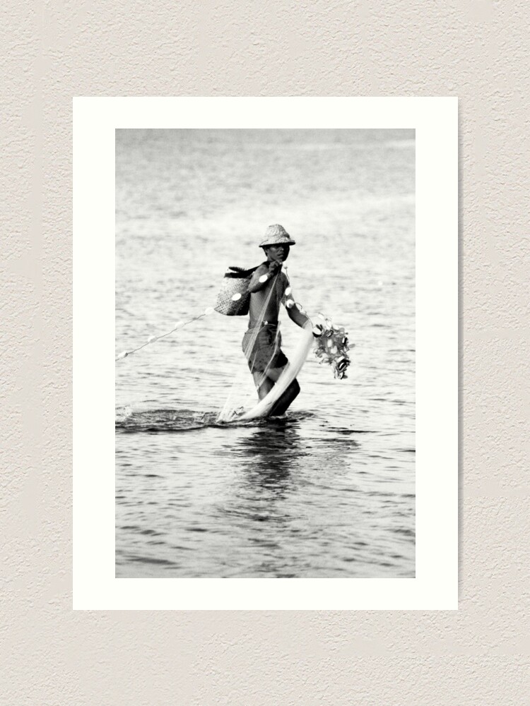 Thumbnail 1 of 3, Art Print, Balinese Fisherman designed and sold by redmoondragon.