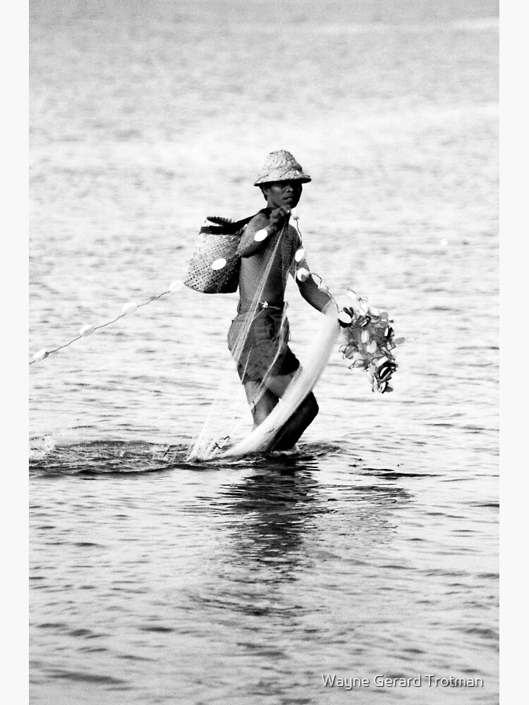 Thumbnail 3 of 3, Art Print, Balinese Fisherman designed and sold by redmoondragon.