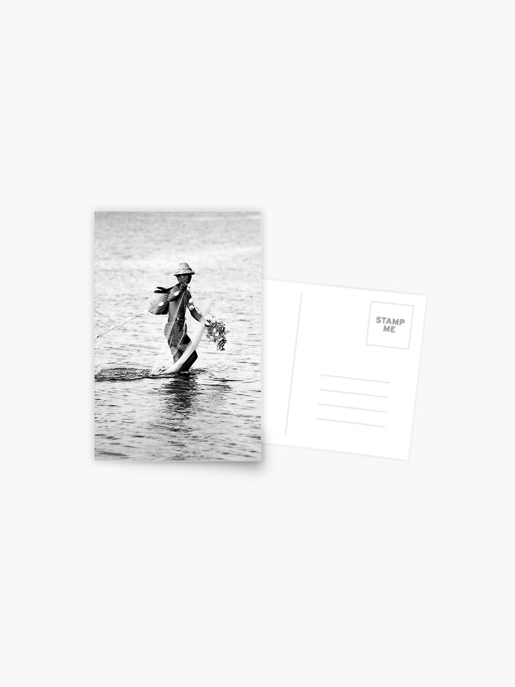 Thumbnail 1 of 2, Postcard, Balinese Fisherman designed and sold by redmoondragon.