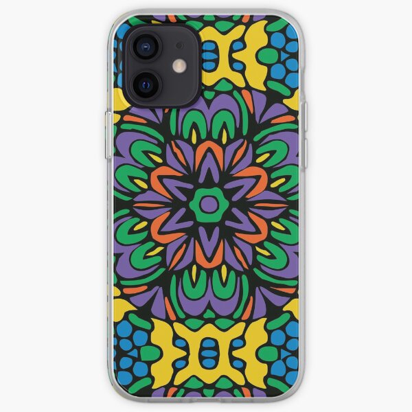 Bright Bold Retro Flower iPhone Soft Case