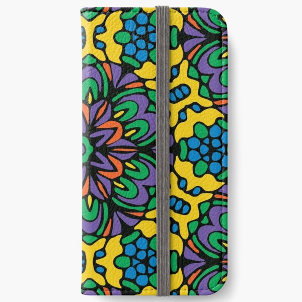Bright Bold Retro Flower iPhone Wallet