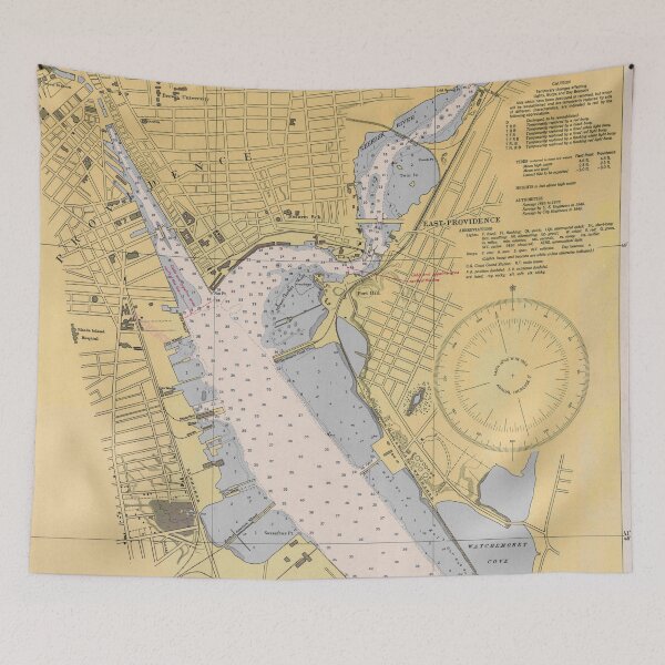 Item preview, Vintage Map of Providence Harbor RI (1941) designed and sold by BravuraMedia.